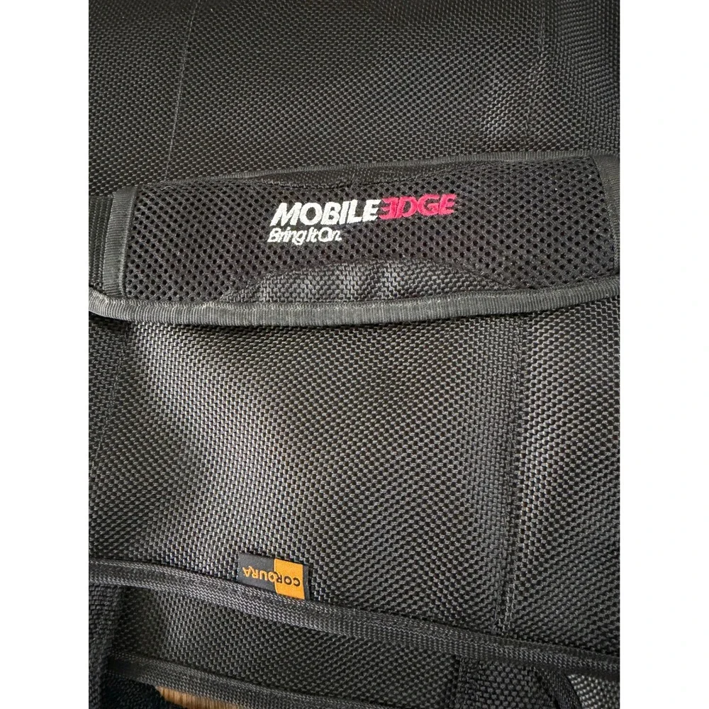 Mobile Edge Black Cordura Nylon Laptop Briefcase Messenger Bag Travel Case